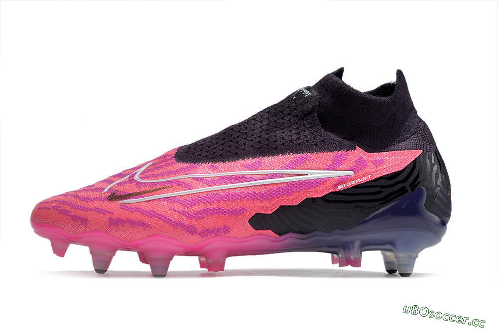 Men's Nike Phantom GX Elite Link Pro SG Soft Ground High-Tops Football Boots - Pink/White/Black 0