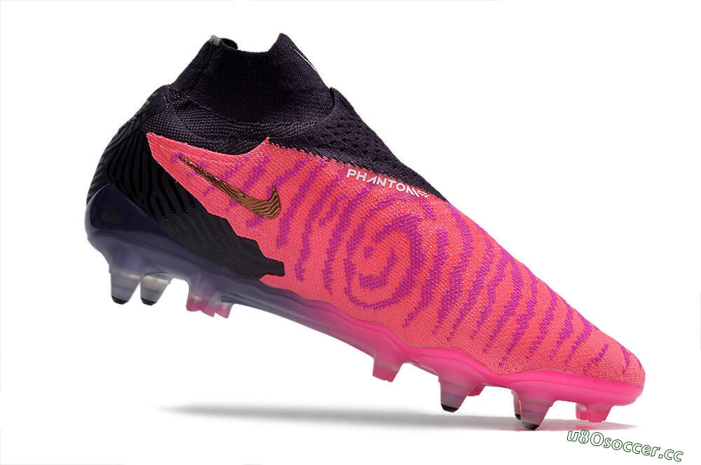 Men's Nike Phantom GX Elite Link Pro SG Soft Ground High-Tops Football Boots - Pink/White/Black 4