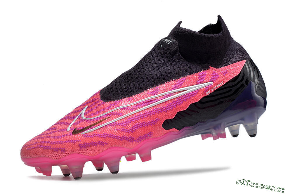 Men's Nike Phantom GX Elite Link Pro SG Soft Ground High-Tops Football Boots - Pink/White/Black 5