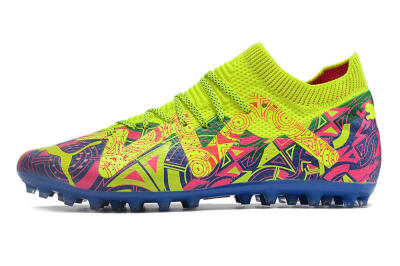 Men's Puma Future Ultimate MG Multi Ground Low-Tops Football Boots - Yellow/Pink/Blue