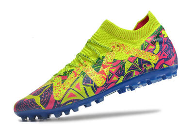 Men's Puma Future Ultimate MG Multi Ground Low-Tops Football Boots - Yellow/Pink/Blue