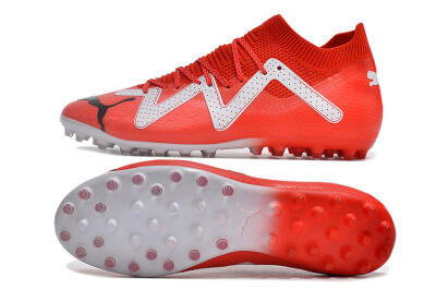 Men's Puma Future Ultimate MG Multi Ground Low-Tops Football Boots - Red/White/Black