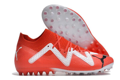 Men's Puma Future Ultimate MG Multi Ground Low-Tops Football Boots - Red/White/Black