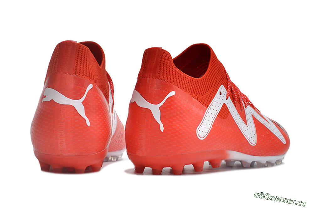 Men's Puma Future Ultimate MG Multi Ground Low-Tops Football Boots - Red/White/Black 6