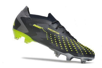 Men's Adidas Predator Accuracy Paul Pogba.1 FG Firm Ground Low-Tops Football Boots - Grey/Black/Yellow