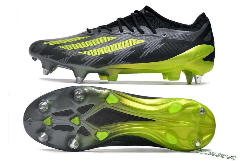 Men's Adidas X Speedportal.1 SG Soft Ground Low-Tops Football Boots - Grey/Black/Yellow 1