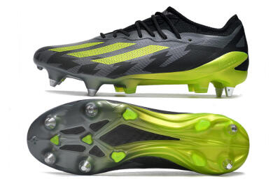 Men's Adidas X Speedportal.1 SG Soft Ground Low-Tops Football Boots - Grey/Black/Yellow