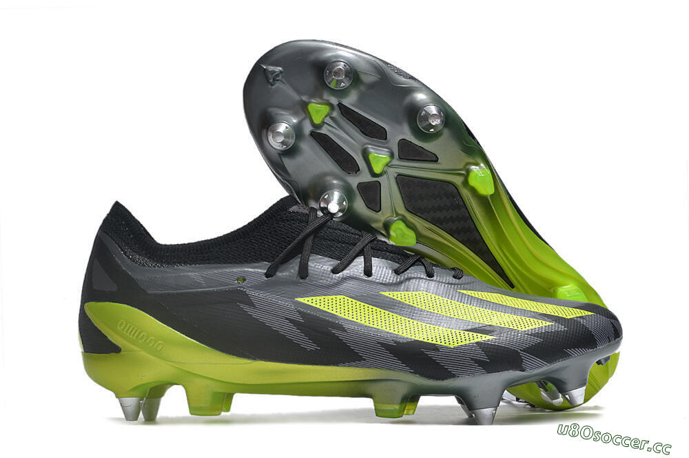 Men's Adidas X Speedportal.1 SG Soft Ground Low-Tops Football Boots - Grey/Black/Yellow 2