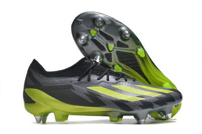 Men's Adidas X Speedportal.1 SG Soft Ground Low-Tops Football Boots - Grey/Black/Yellow