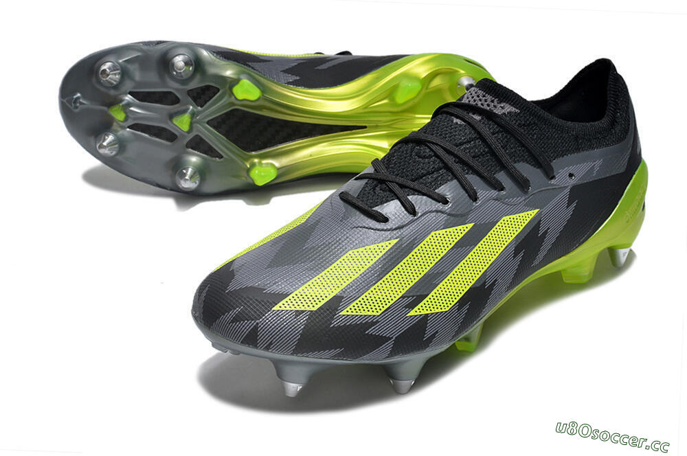 Men's Adidas X Speedportal.1 SG Soft Ground Low-Tops Football Boots - Grey/Black/Yellow 3