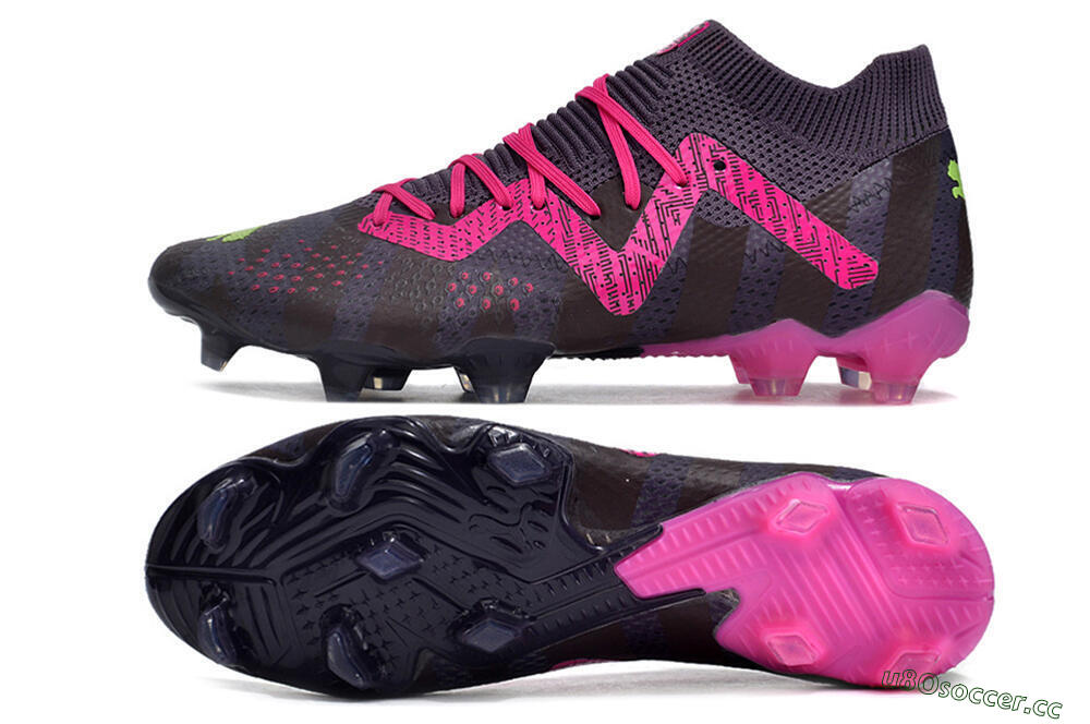 Men's Puma Future Ultimate FG Firm Ground Low-Tops Football Boots - Purple/Pink/Green 1