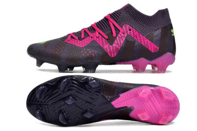 Men's Puma Future Ultimate FG Firm Ground Low-Tops Football Boots - Purple/Pink/Green