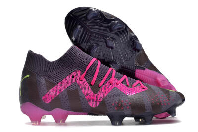 Men's Puma Future Ultimate FG Firm Ground Low-Tops Football Boots - Purple/Pink/Green