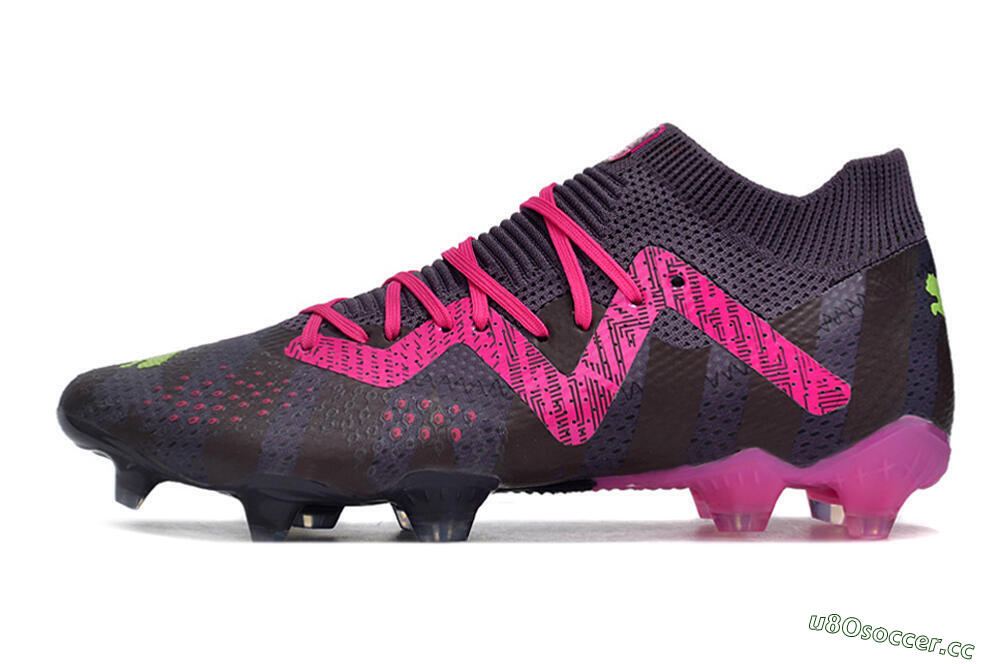 Men's Puma Future Ultimate FG Firm Ground Low-Tops Football Boots - Purple/Pink/Green 0