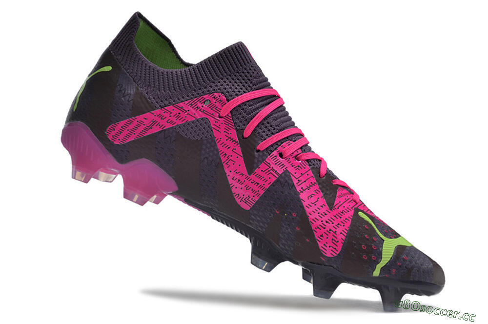 Men's Puma Future Ultimate FG Firm Ground Low-Tops Football Boots - Purple/Pink/Green 4