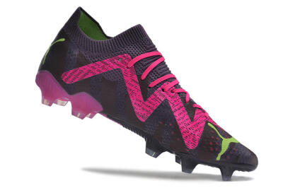 Men's Puma Future Ultimate FG Firm Ground Low-Tops Football Boots - Purple/Pink/Green