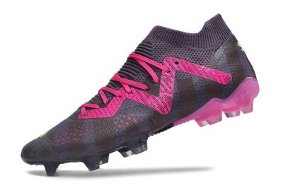 Men's Puma Future Ultimate FG Firm Ground Low-Tops Football Boots - Purple/Pink/Green