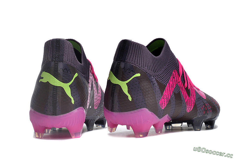 Men's Puma Future Ultimate FG Firm Ground Low-Tops Football Boots - Purple/Pink/Green 6