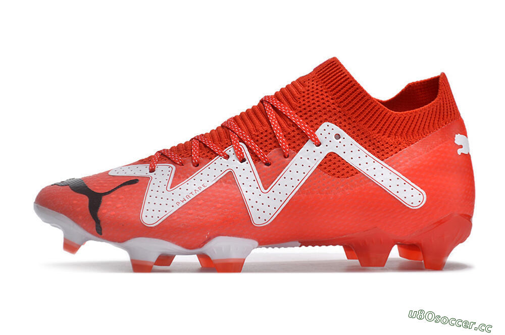Men's Puma Future Ultimate FG Firm Ground Low-Tops Football Boots - Red/White/Black 0