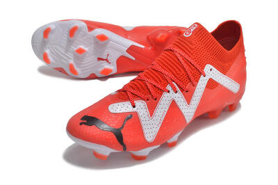 Men's Puma Future Ultimate FG Firm Ground Low-Tops Football Boots - Red/White/Black