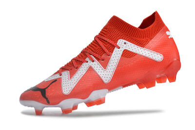 Men's Puma Future Ultimate FG Firm Ground Low-Tops Football Boots - Red/White/Black