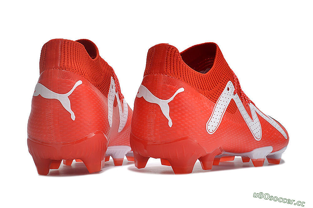 Men's Puma Future Ultimate FG Firm Ground Low-Tops Football Boots - Red/White/Black 6