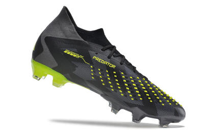 Men's Adidas Predator Accuracy.1 FG Firm Ground High-Tops Football Boots - Black/Grey/Yellow