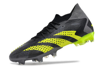 Men's Adidas Predator Accuracy.1 FG Firm Ground High-Tops Football Boots - Black/Grey/Yellow