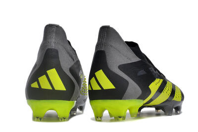 Men's Adidas Predator Accuracy.1 FG Firm Ground High-Tops Football Boots - Black/Grey/Yellow