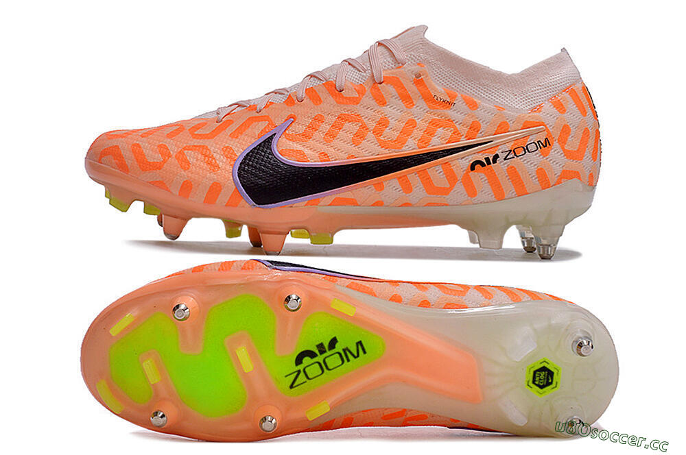 Men's Nike Air Zoom Mercurial Vapor 15 Elite SG Soft Ground Low-Tops Football Boots - Orange/Pink/Black/Purple 1