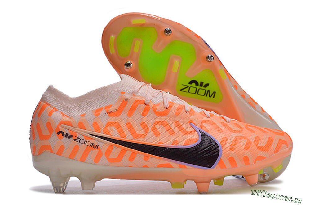 Men's Nike Air Zoom Mercurial Vapor 15 Elite SG Soft Ground Low-Tops Football Boots - Orange/Pink/Black/Purple 2