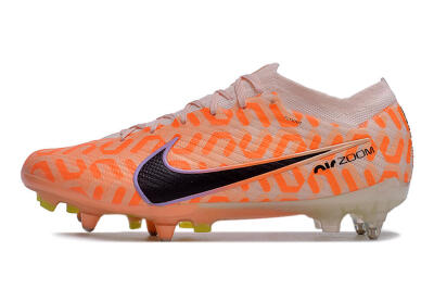 Men's Nike Air Zoom Mercurial Vapor 15 Elite SG Soft Ground Low-Tops Football Boots - Orange/Pink/Black/Purple
