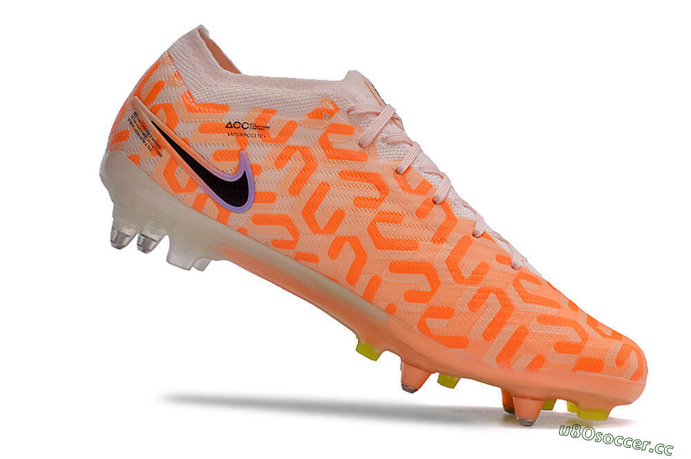 Men's Nike Air Zoom Mercurial Vapor 15 Elite SG Soft Ground Low-Tops Football Boots - Orange/Pink/Black/Purple 4