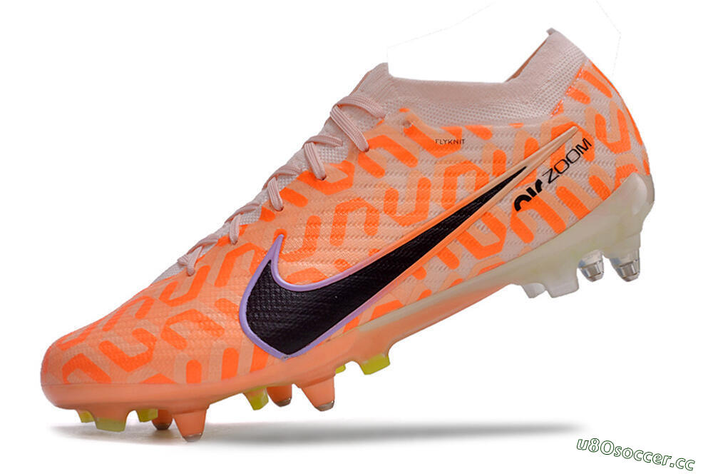 Men's Nike Air Zoom Mercurial Vapor 15 Elite SG Soft Ground Low-Tops Football Boots - Orange/Pink/Black/Purple 5