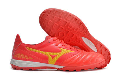 Men's Mizuno Morelia Neo 3 Pro TF Artificial Turf Low-Tops Football Shoes - Red/Yellow/White