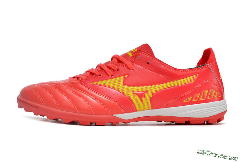 Men's Mizuno Morelia Neo 3 Pro TF Artificial Turf Low-Tops Football Shoes - Red/Yellow/White 0