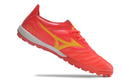 Men's Mizuno Morelia Neo 3 Pro TF Artificial Turf Low-Tops Football Shoes - Red/Yellow/White