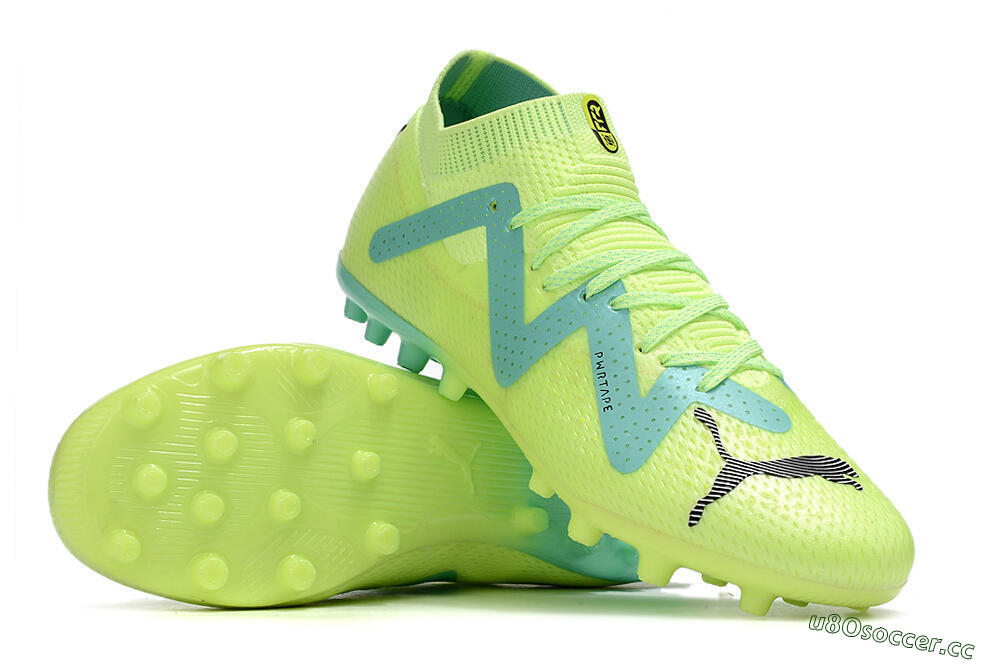 Men's Puma Future Ultimate MG Multi Ground Low-Tops Football Boots - Yellow/Blue 4