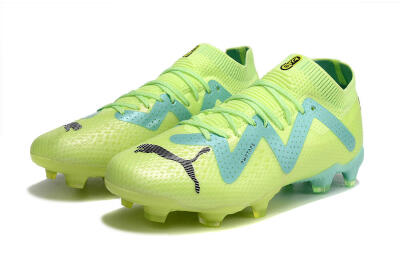Men's Puma Future Ultimate MG Multi Ground Low-Tops Football Boots - Yellow/Blue