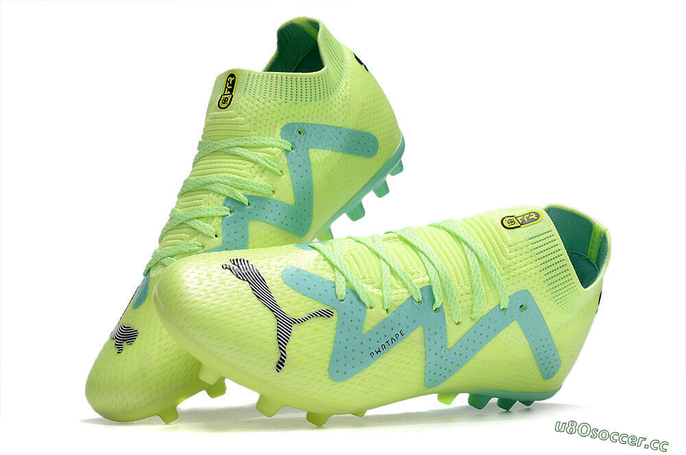Men's Puma Future Ultimate MG Multi Ground Low-Tops Football Boots - Yellow/Blue 6