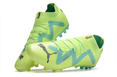 Men's Puma Future Ultimate MG Multi Ground Low-Tops Football Boots - Yellow/Blue