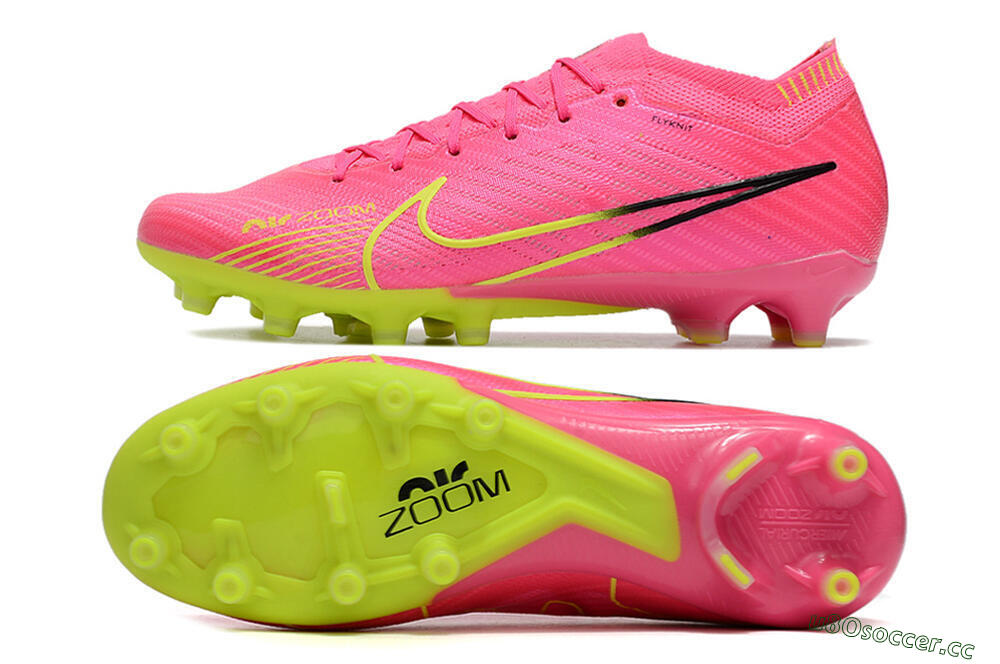 Men's Nike Air Zoom Mercurial Vapor 15 Elite FG Firm Ground Low-Tops Football Boots - Red/Yellow/Black 1