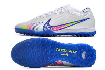 Men's Nike Air Zoom Mercurial Vapor 15 Elite TF Artificial Turf Low-Tops Football Shoes - White/Blue/Pink