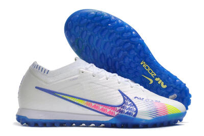 Men's Nike Air Zoom Mercurial Vapor 15 Elite TF Artificial Turf Low-Tops Football Shoes - White/Blue/Pink