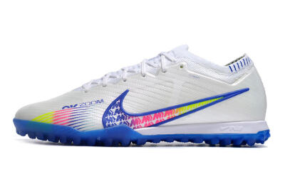 Men's Nike Air Zoom Mercurial Vapor 15 Elite TF Artificial Turf Low-Tops Football Shoes - White/Blue/Pink