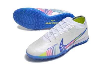 Men's Nike Air Zoom Mercurial Vapor 15 Elite TF Artificial Turf Low-Tops Football Shoes - White/Blue/Pink