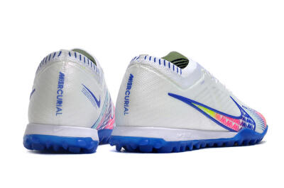 Men's Nike Air Zoom Mercurial Vapor 15 Elite TF Artificial Turf Low-Tops Football Shoes - White/Blue/Pink