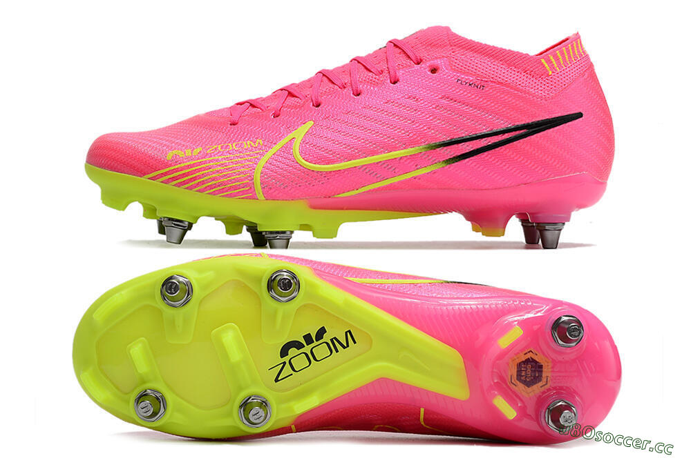 Men's Nike Air Zoom Mercurial Vapor 15 Elite SG Soft Ground Low-Tops Football Boots - Red/Yellow/Black 1