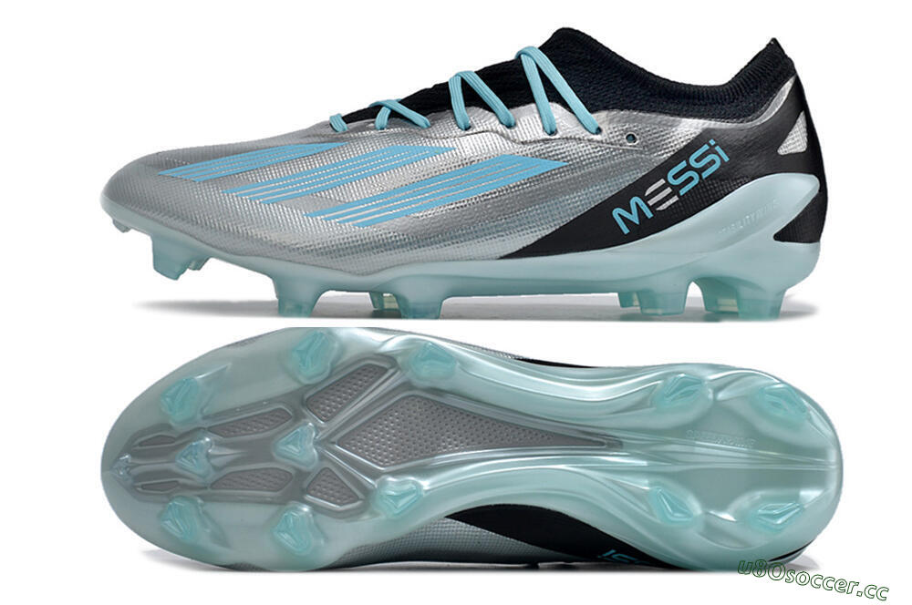 Unisex Adidas X Speedportal .1 2022 World Cup Boots FG Firm Ground Low-Tops Football Boots - Silver/Blue/Black 1