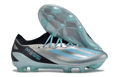 Unisex Adidas X Speedportal .1 2022 World Cup Boots FG Firm Ground Low-Tops Football Boots - Silver/Blue/Black
